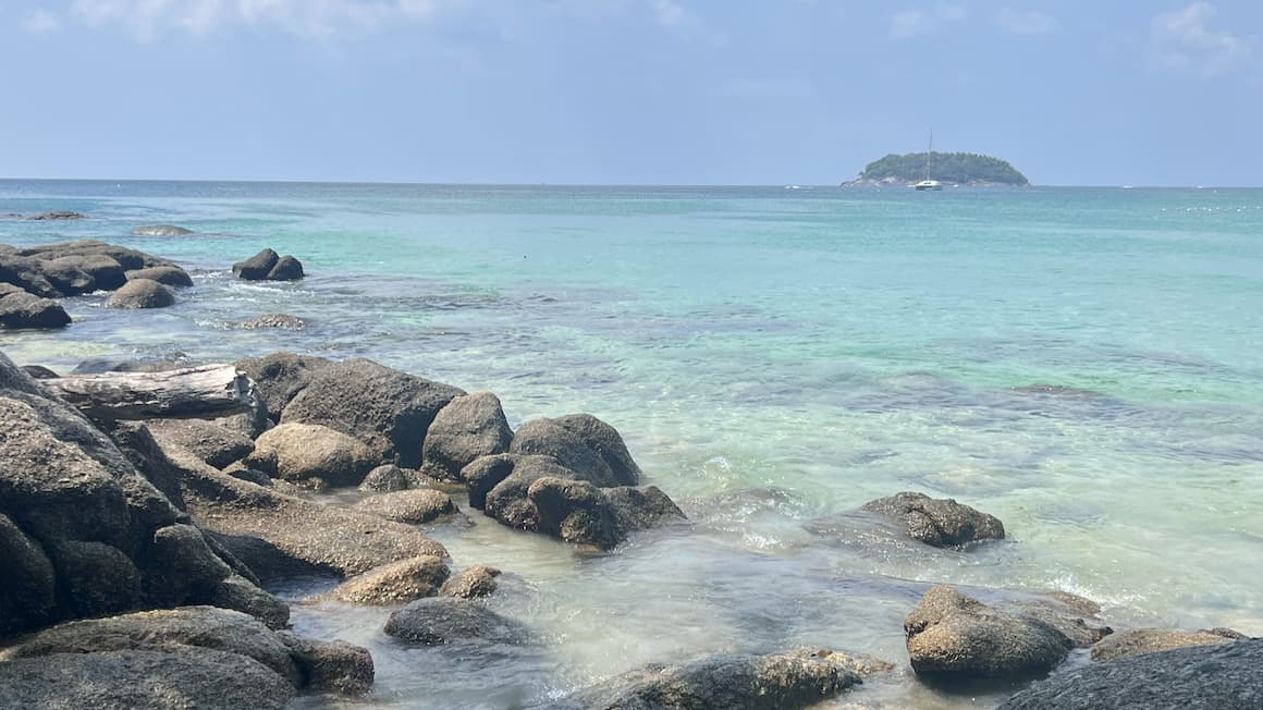 a clear water beach in southern thailand 