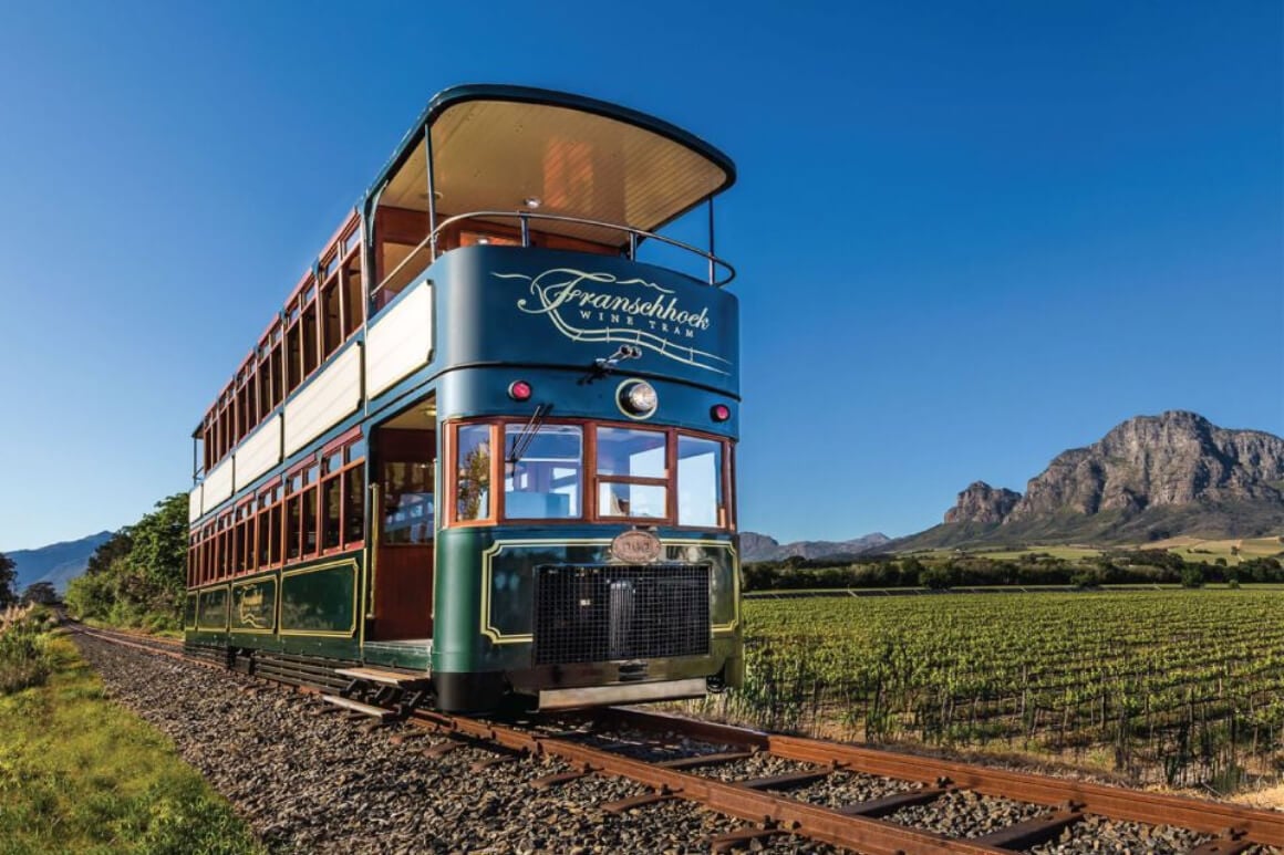 the green Franschhoek Wine Tram