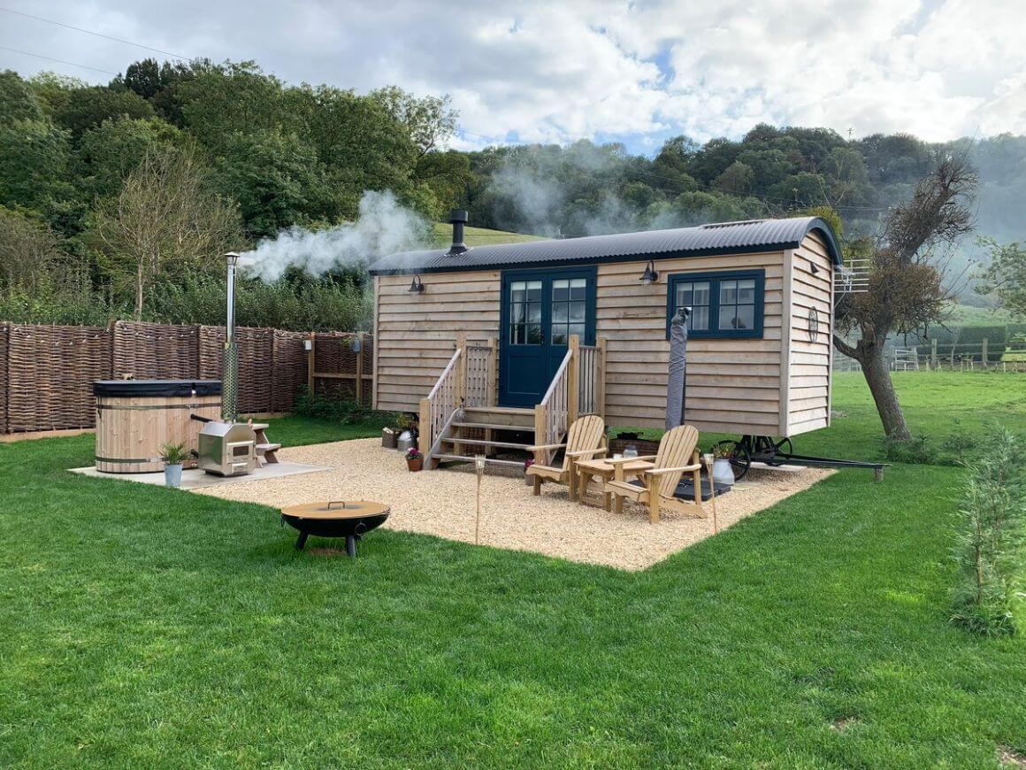 Shepherds Hut on the Somerset Levels