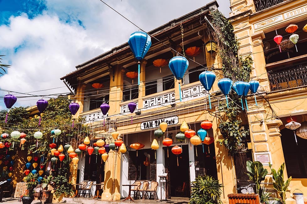 lanterns  in the streets of hoi an, vietnam