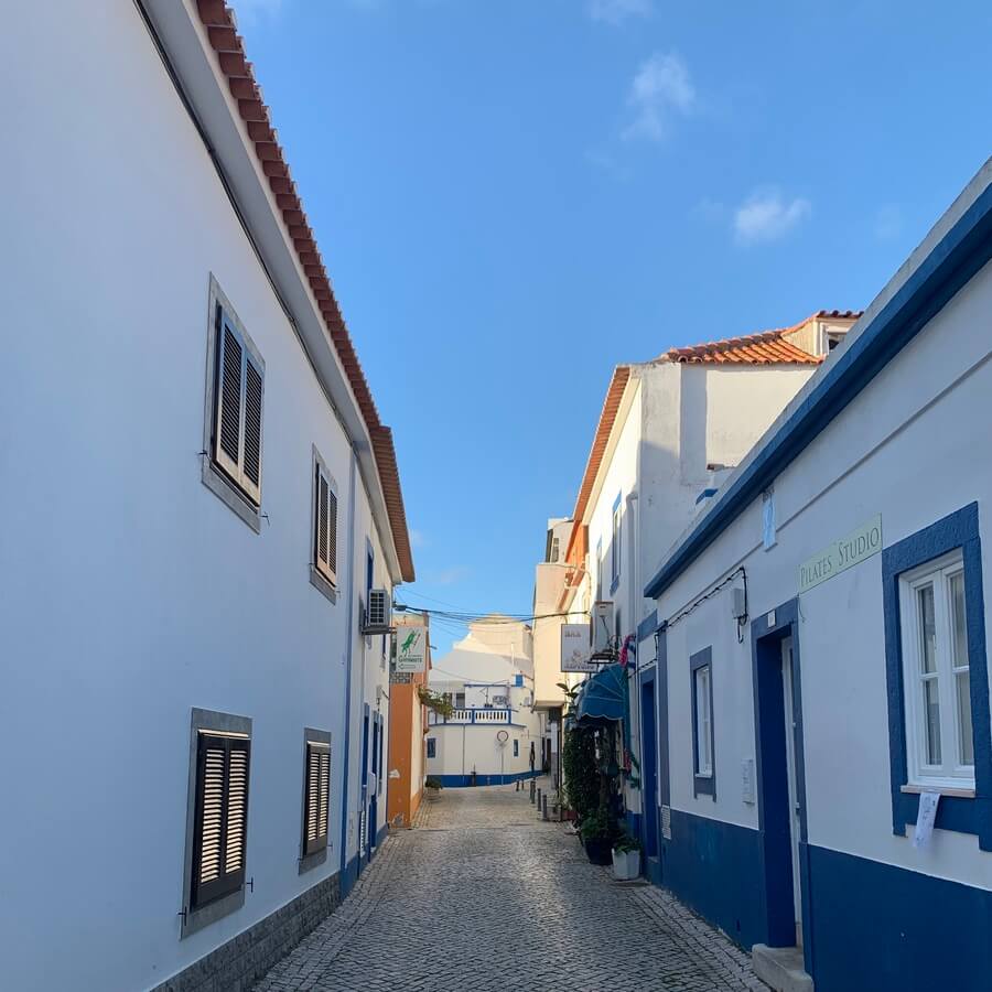 streets of ericeira portugal