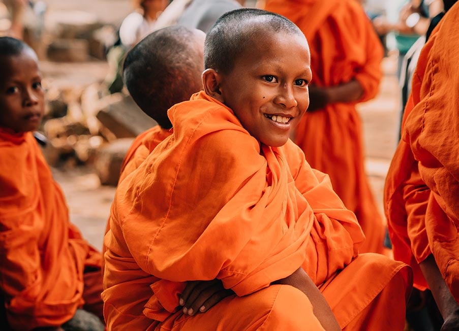 A child monk in Angkor Wat, Cambodia