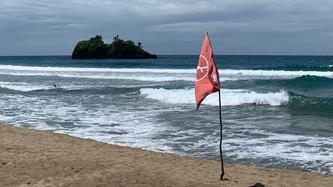 Beach in Costa Rica. Caribbean Coast.