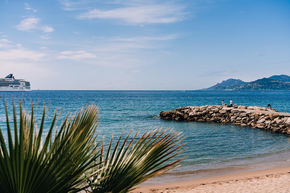 The beach in Cannes, France