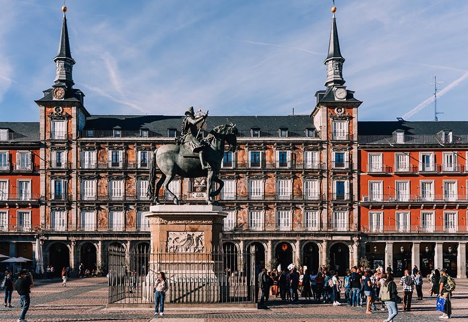 Sol square in Madrid, Spain.