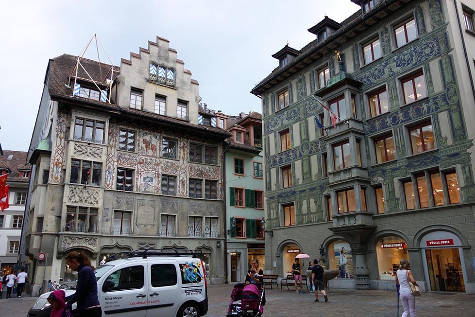 Swiss archiecture in Lucerne, Switzerland