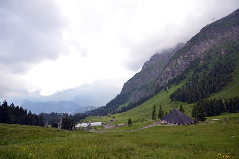 Mt Pilatus on a cloudy day in Lucerne, Switzerland