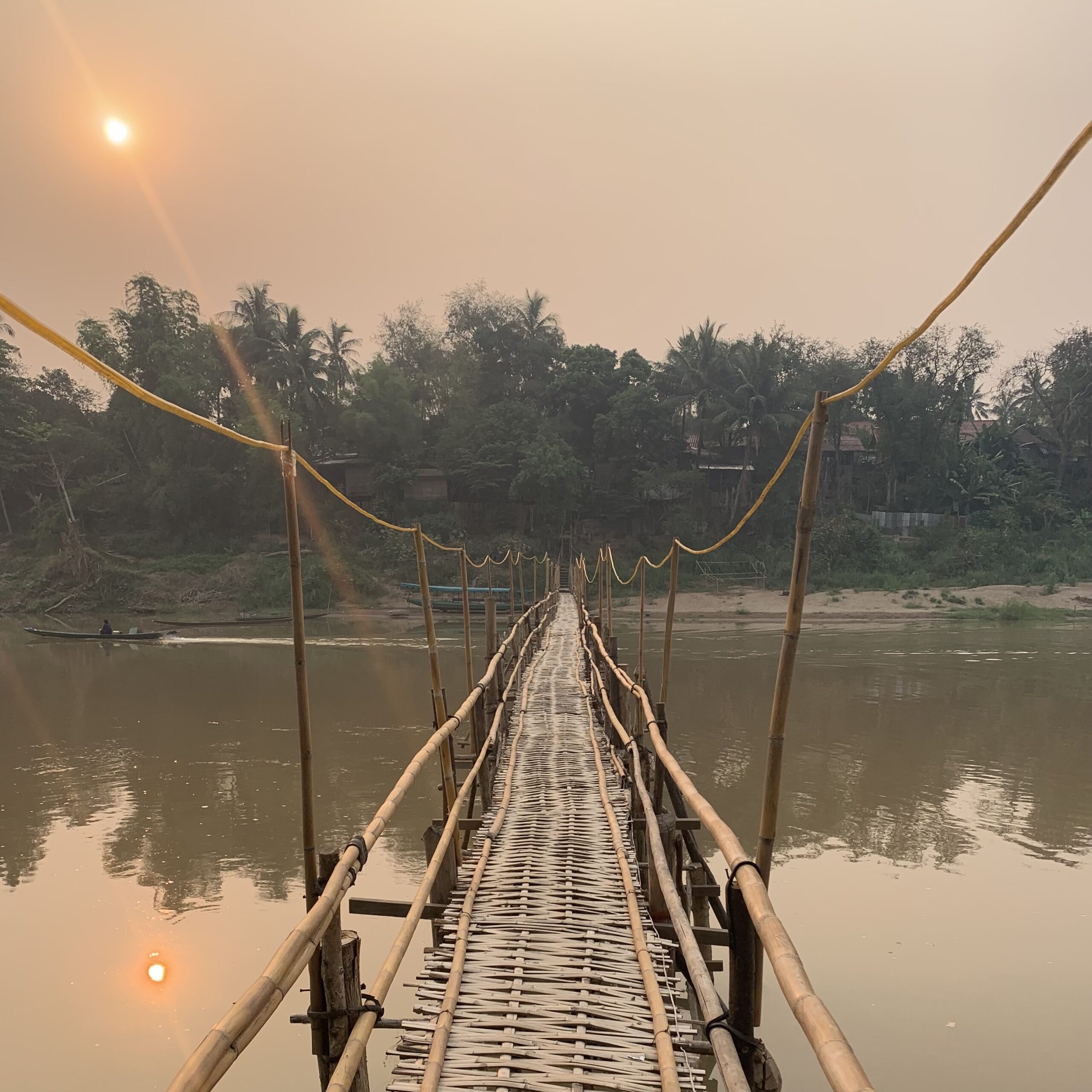 bridge in luang prabang laos