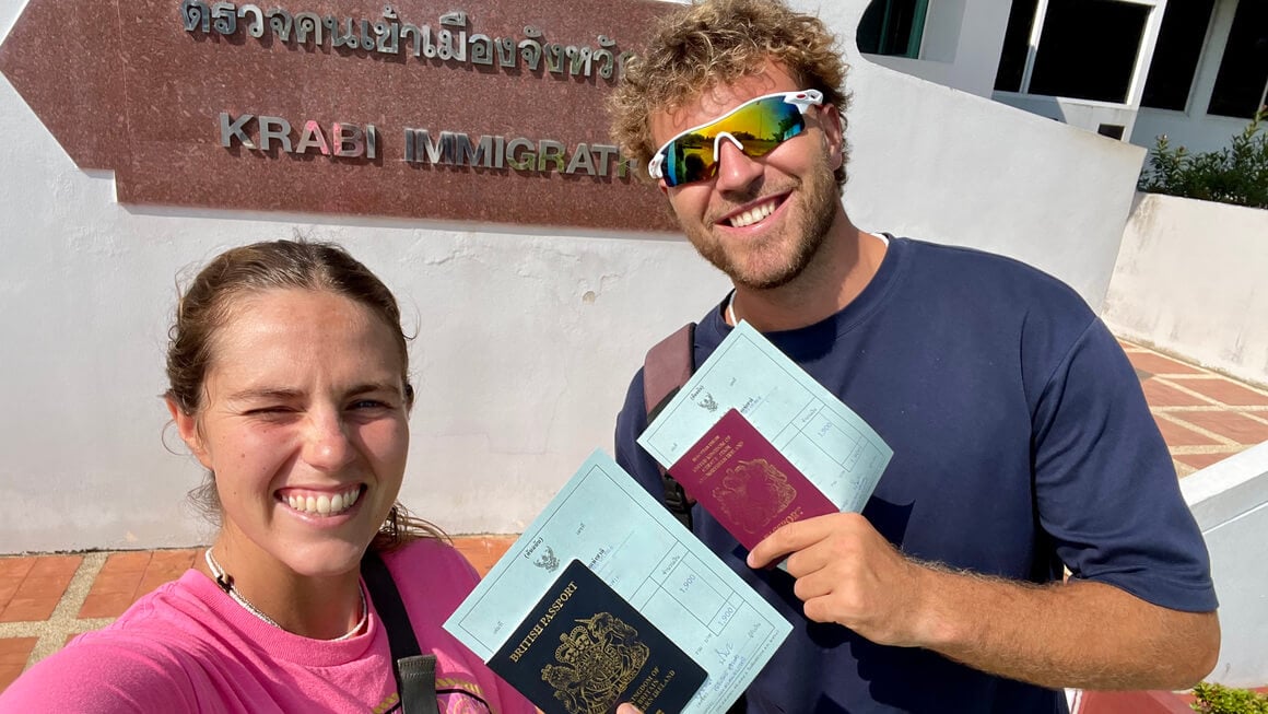 danielle and harvey extending visa in krabi, Thailand