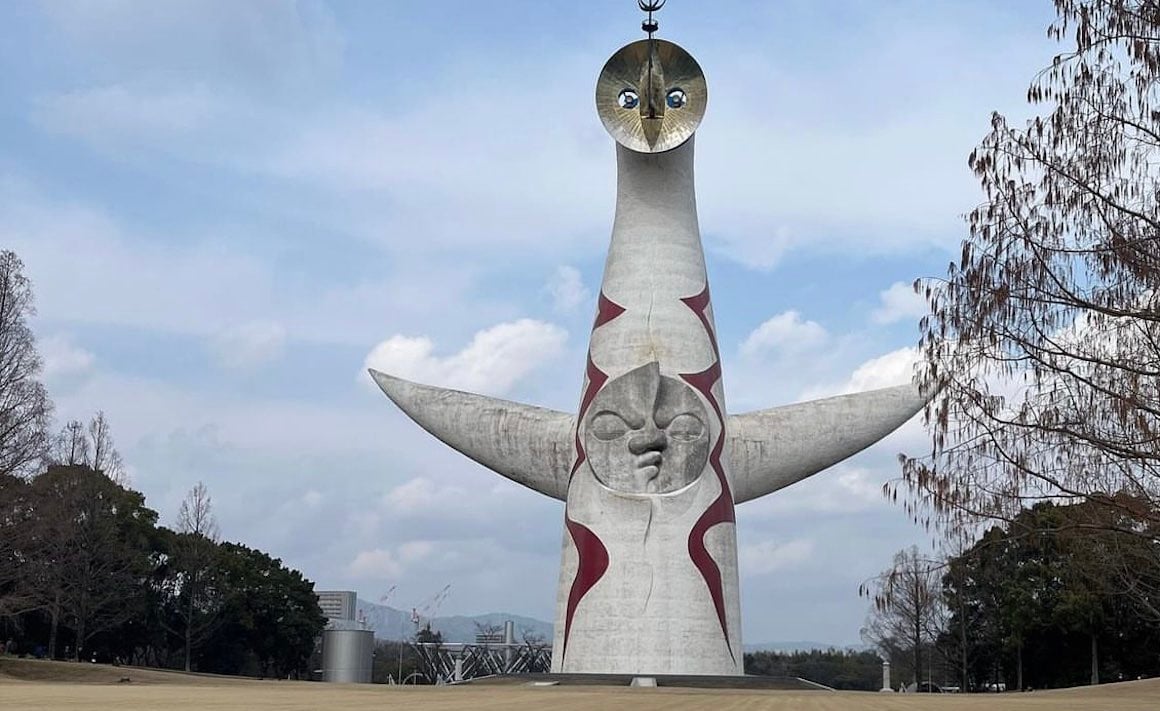 A huge statue on display in the Expo 70 park in Osaka, Japan.