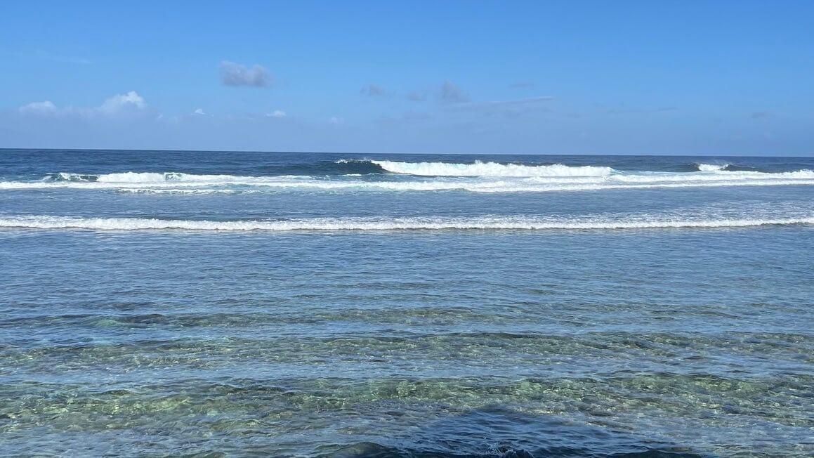the famous cloud 9 surf break in Siargao, Philippines