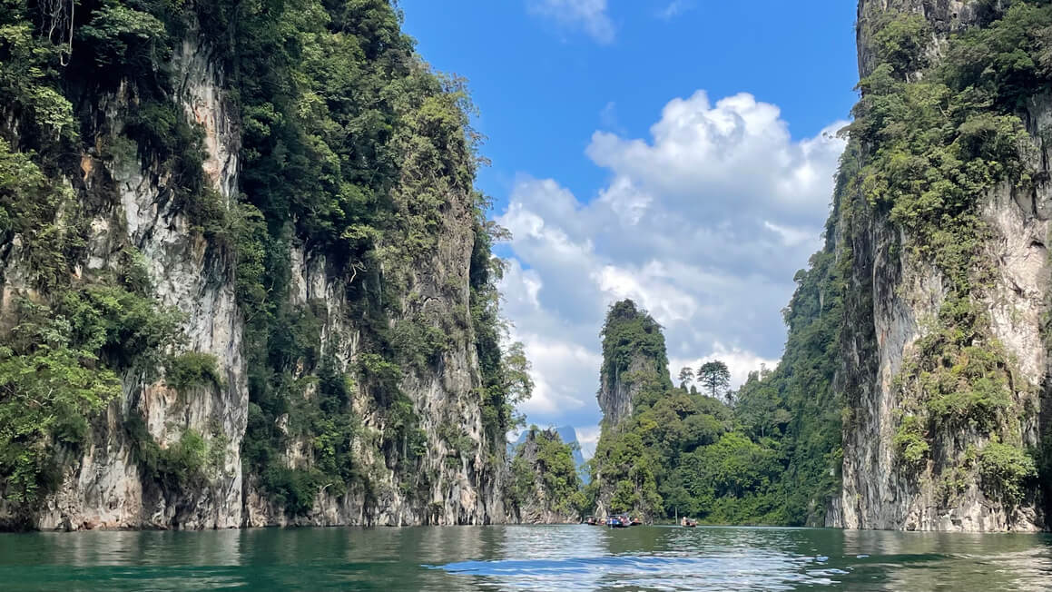 limestone cliffs at Khao sok national park