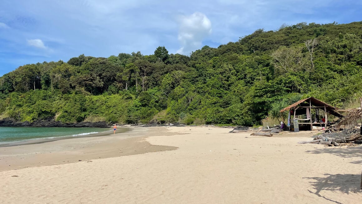 empty beach at nui bay, koh lanta, thailand