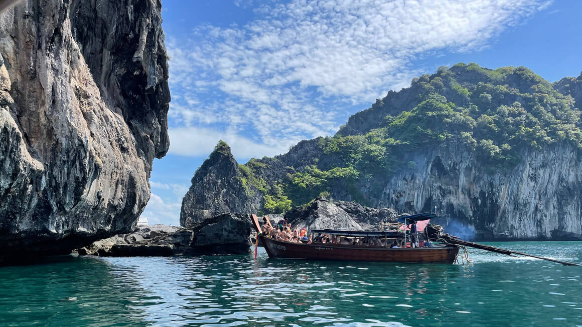 long tail boat in the south of thailand