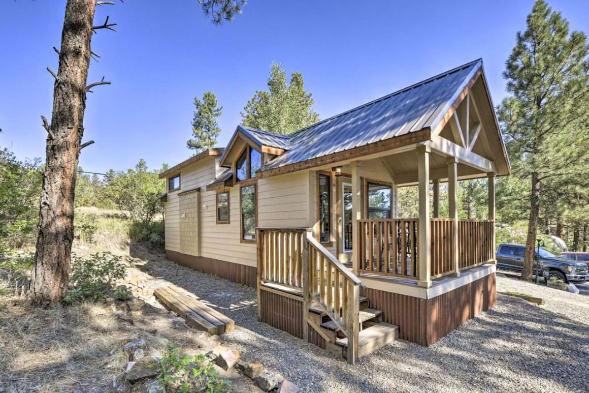 Cabin Inspired Tiny Home with Porch Pagosa Springs