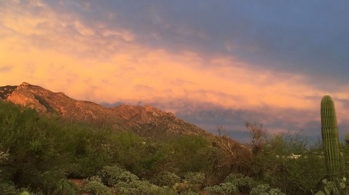 A beautiful sunset in Tucson, Arizona.