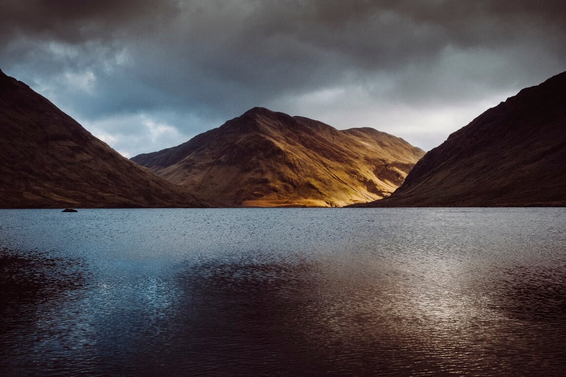 Mountains and lakes in Connemara National Park, Galway