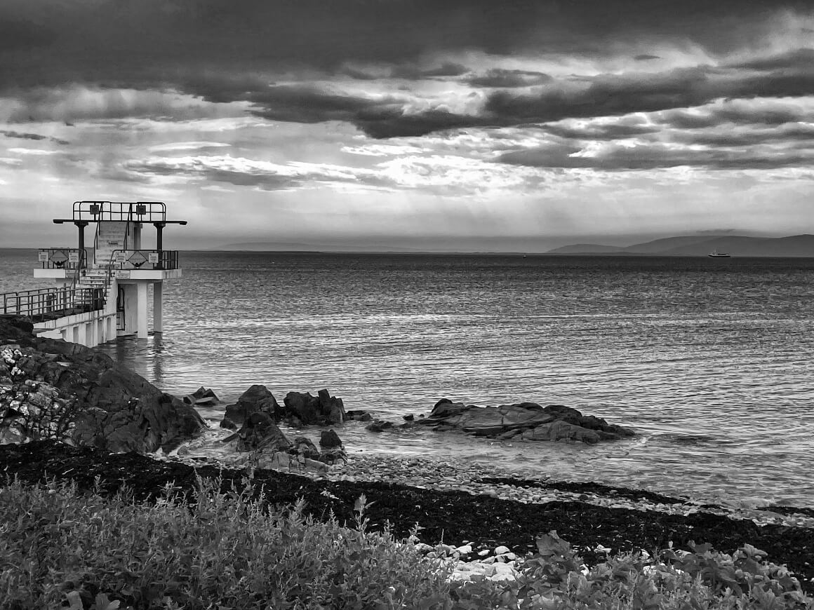 a shot of Salthill promenade, Galway