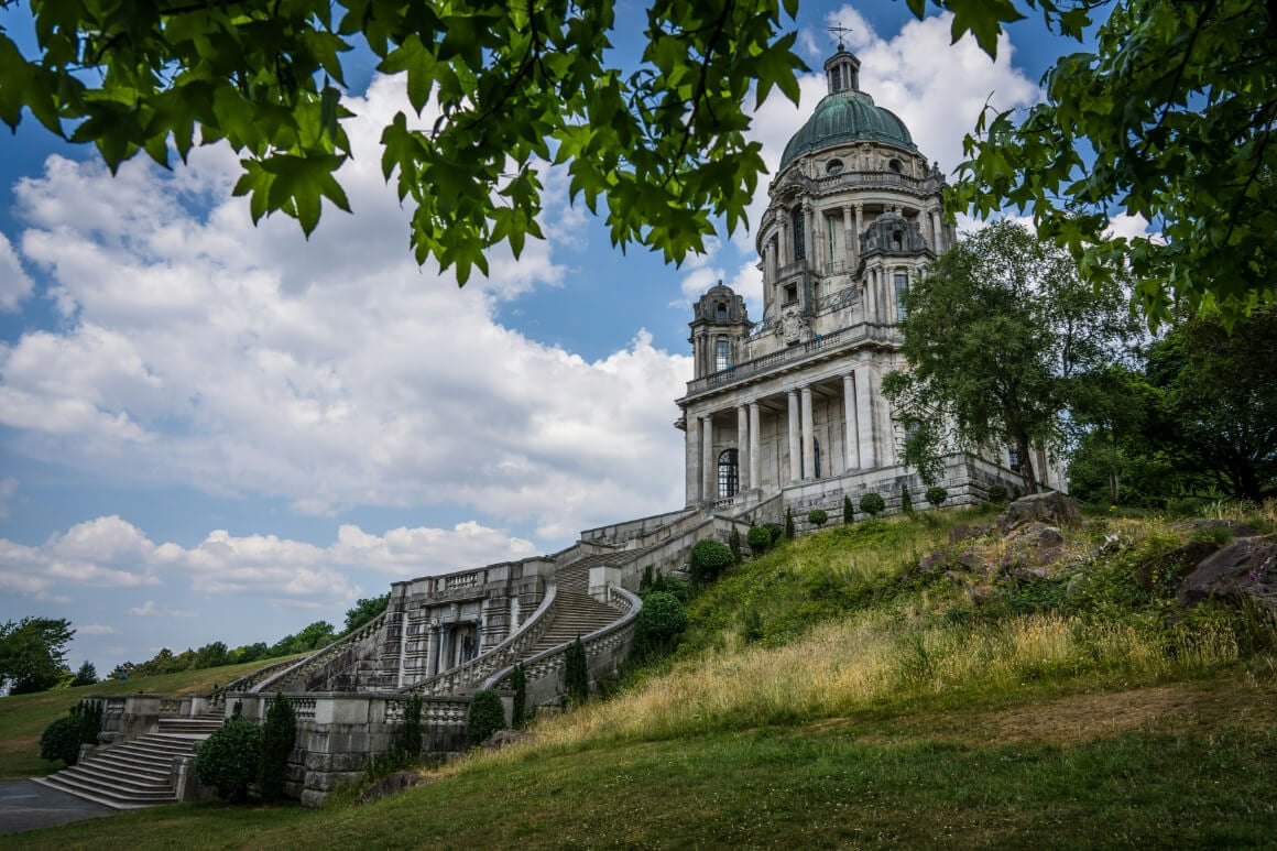 The Ashton Memorial in Williamson Park, Lancaster, England.