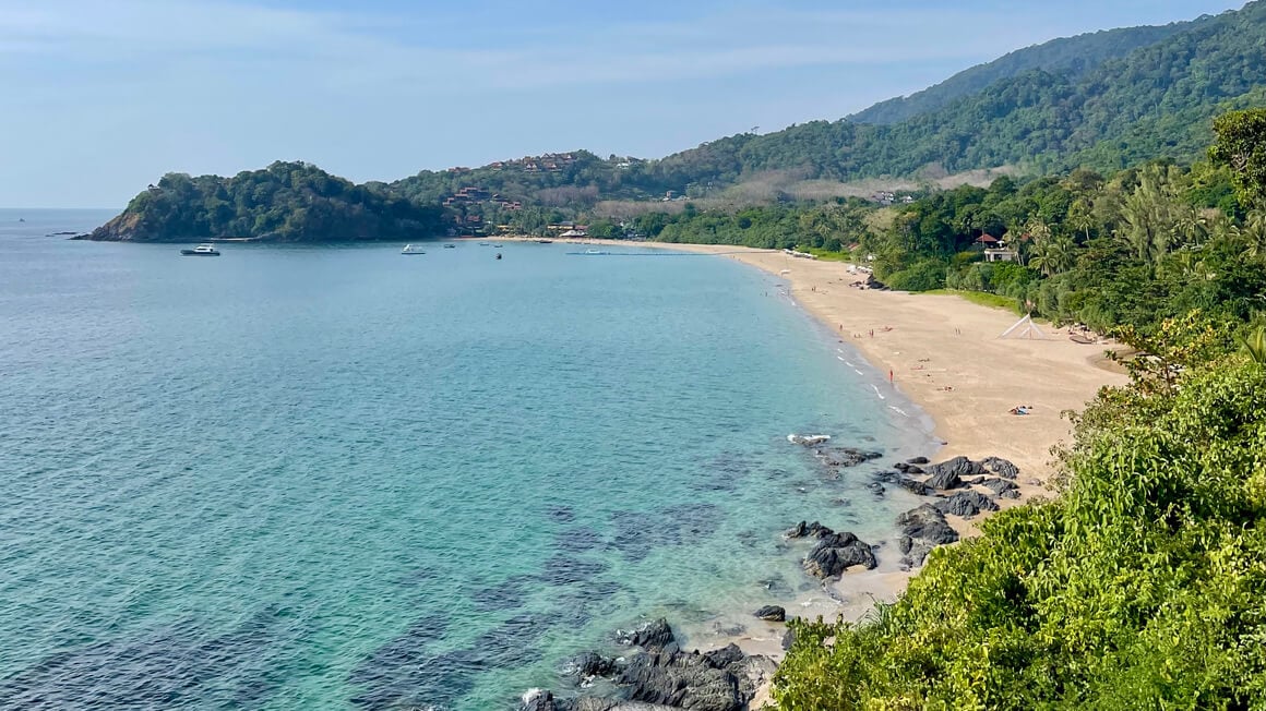 view over kantiang bay from restaurant 