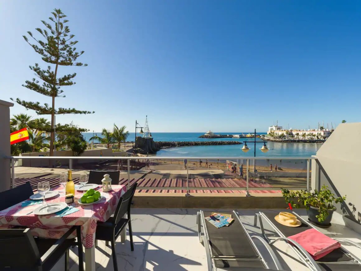 Mogan Beach Blue Sky, Gran Canaria