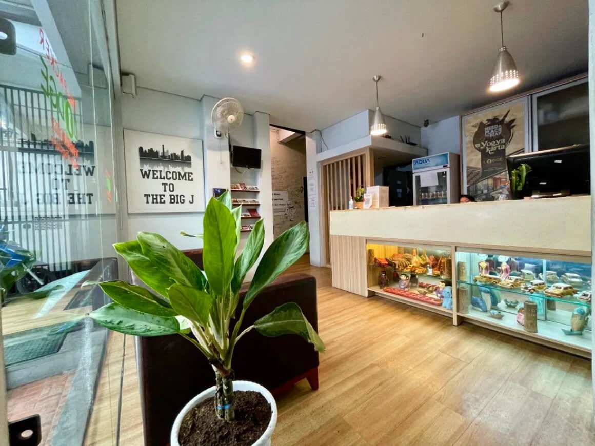 The common room at the Packer Lodge, Jakarta Indonesia