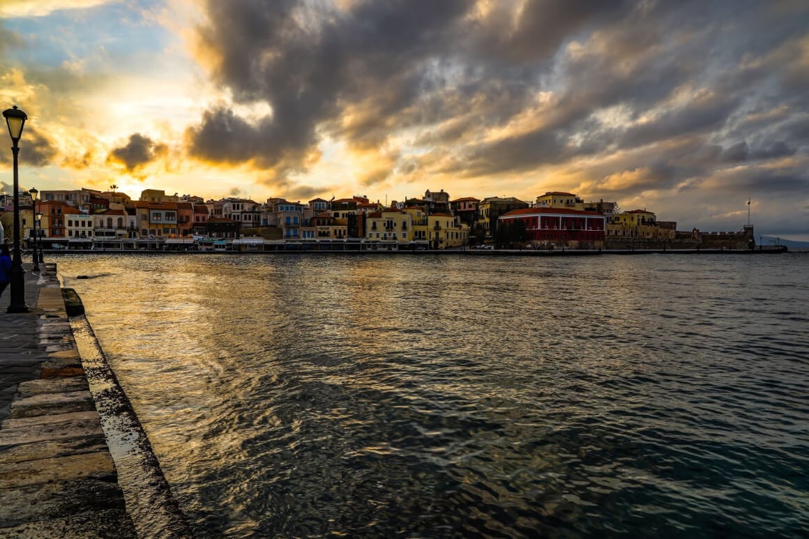 Chania Harbor Golden Hour Crete