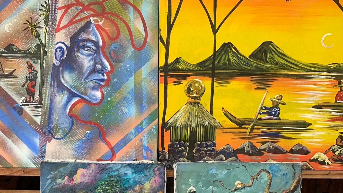 Mayan art at Lake Atitlan