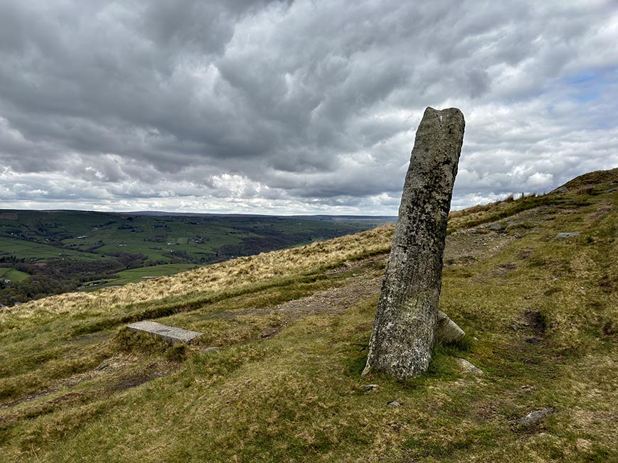 The wind swept moors of Yorkshire on a cloudy day.