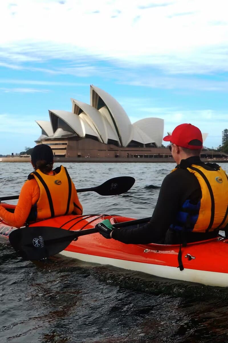 kayak the sydney harbour at sunset