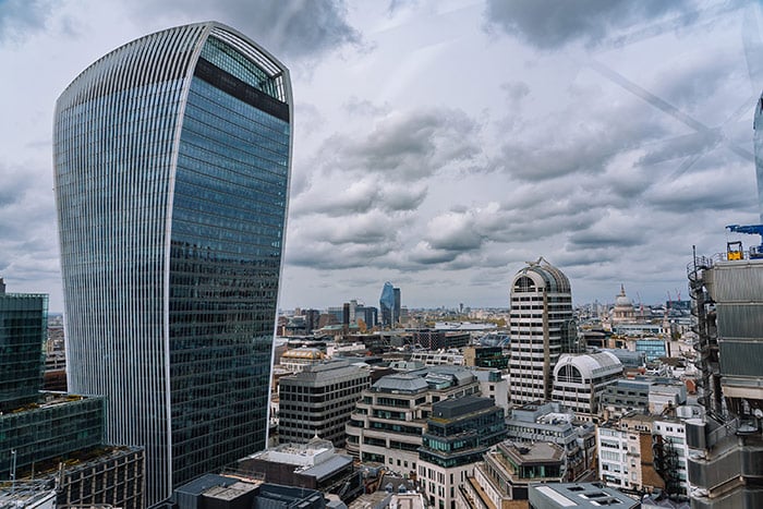 View of London from high up