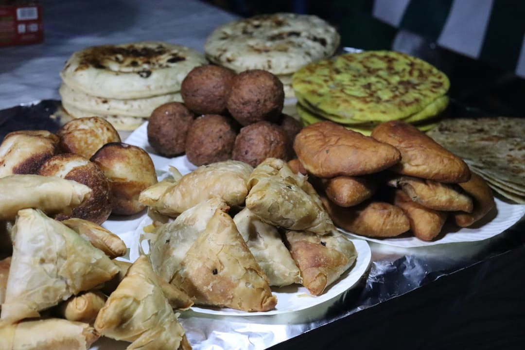 a night market full of food in zanzibar