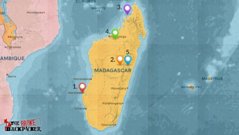 Where To Stay In Madagascar Guide To The Best Places In 2026 Map Madagascar 768x433 