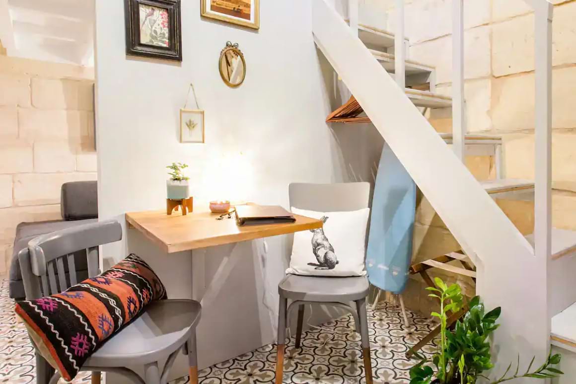 affordable one bed condo with stone walls valletta