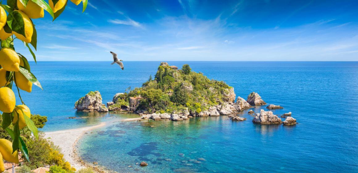 A beautiful shot of the Mediterranean sea in Sicily