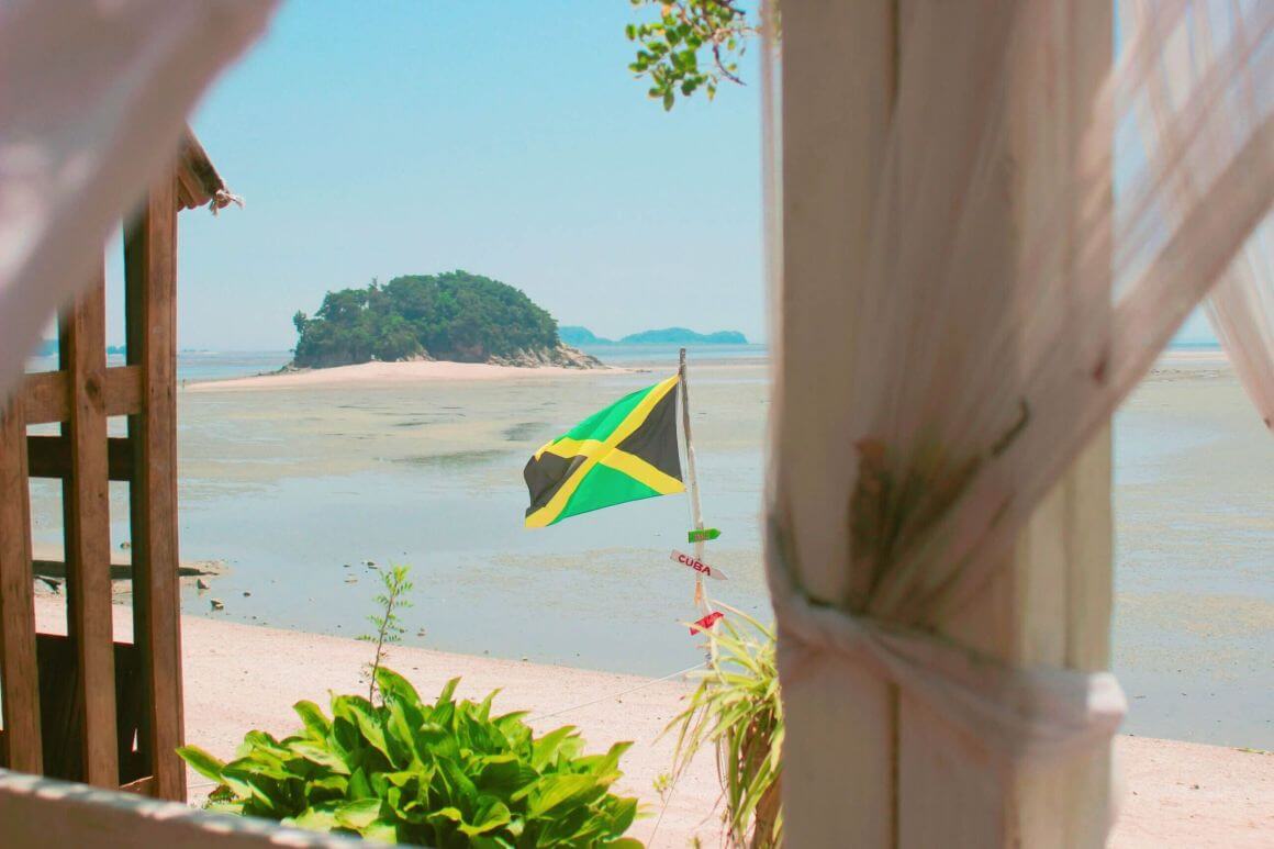 jamaican tropical beach in summer