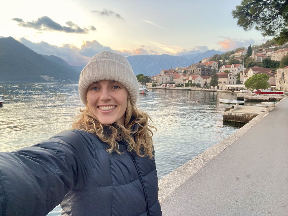 Dani taking a selfie in Perast
