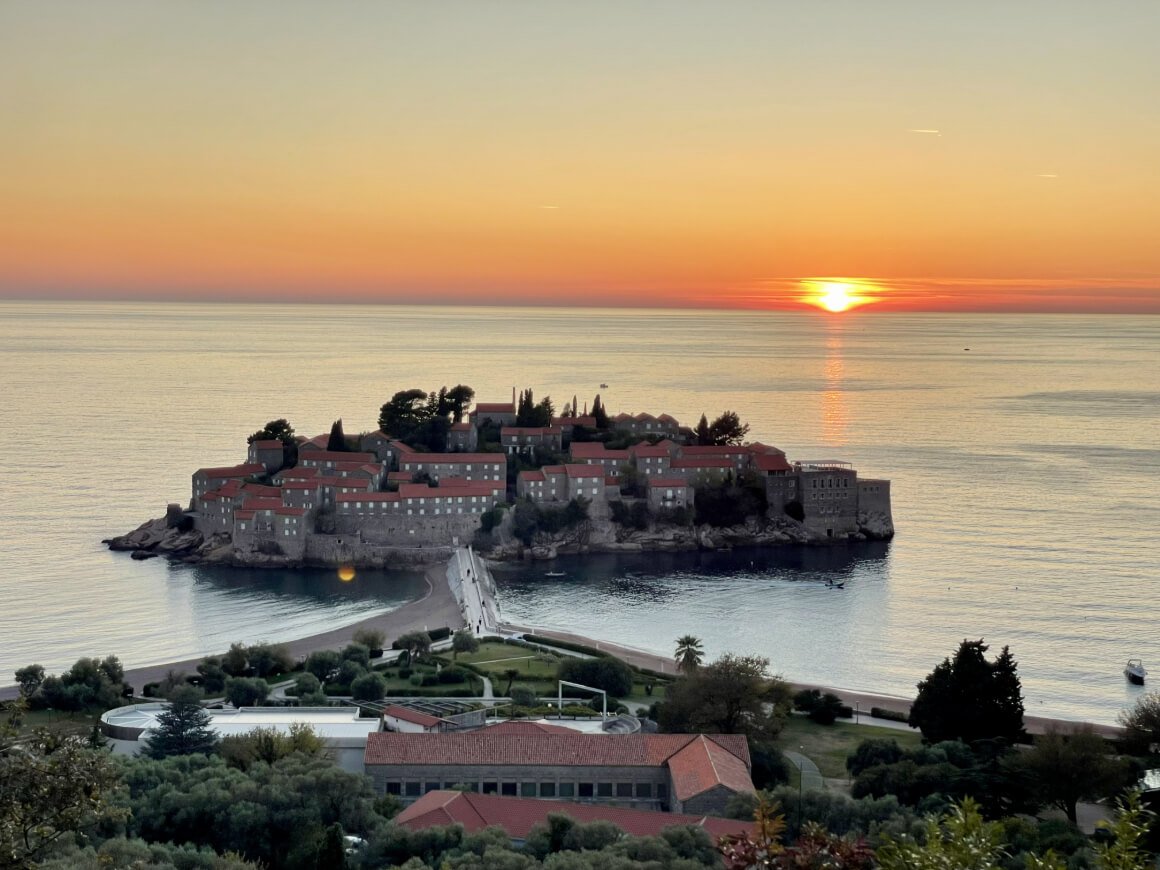 Sveti Stefan Sunset