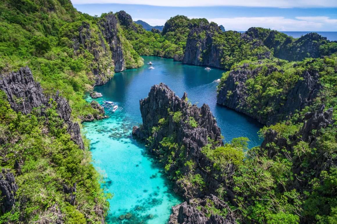 drone shot of palawan one of the most beautiful places in the philippines
