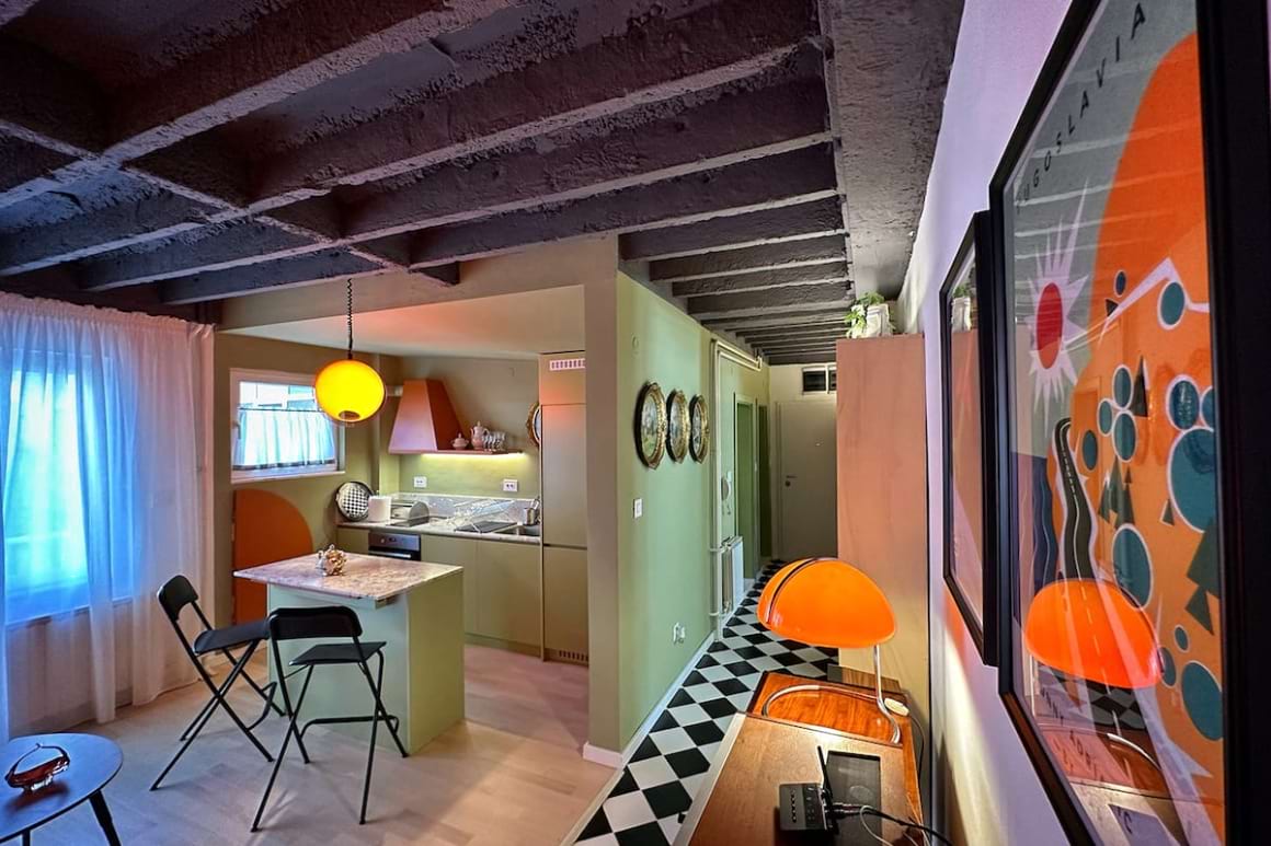retro seventys inspired apartment skopje