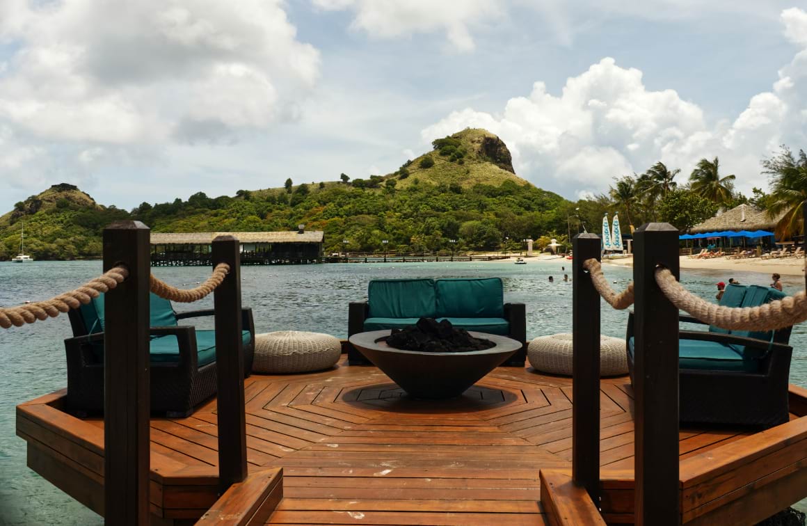 saint lucia pigeon island gros islet floating lounge