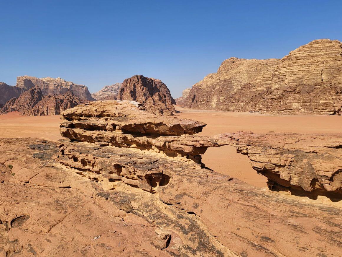 Jordan wadi rum desert rock formations