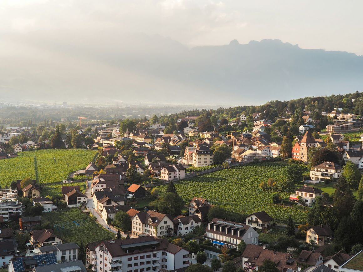Liechtenstein vaduz city center streets