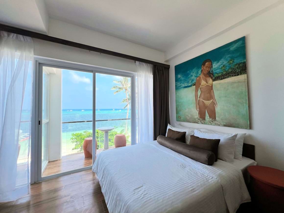 double room with balcony and ocean view boracay best airbnb in boracay