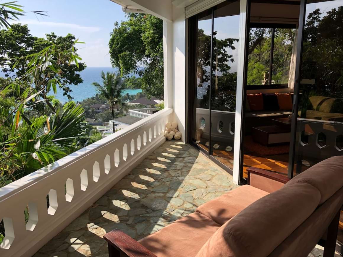 honeymoon room with ocean view balcony boracay