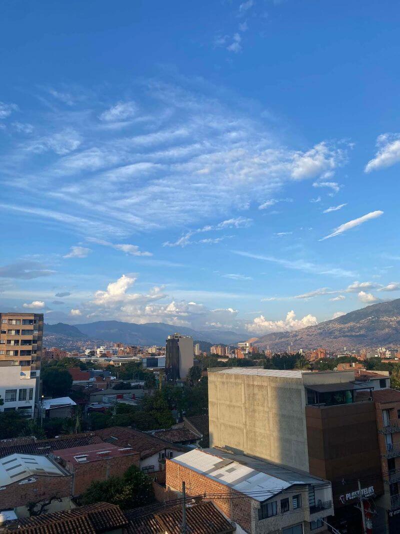 city view of Parque Ciudad del Rio in Medellín, Colombia