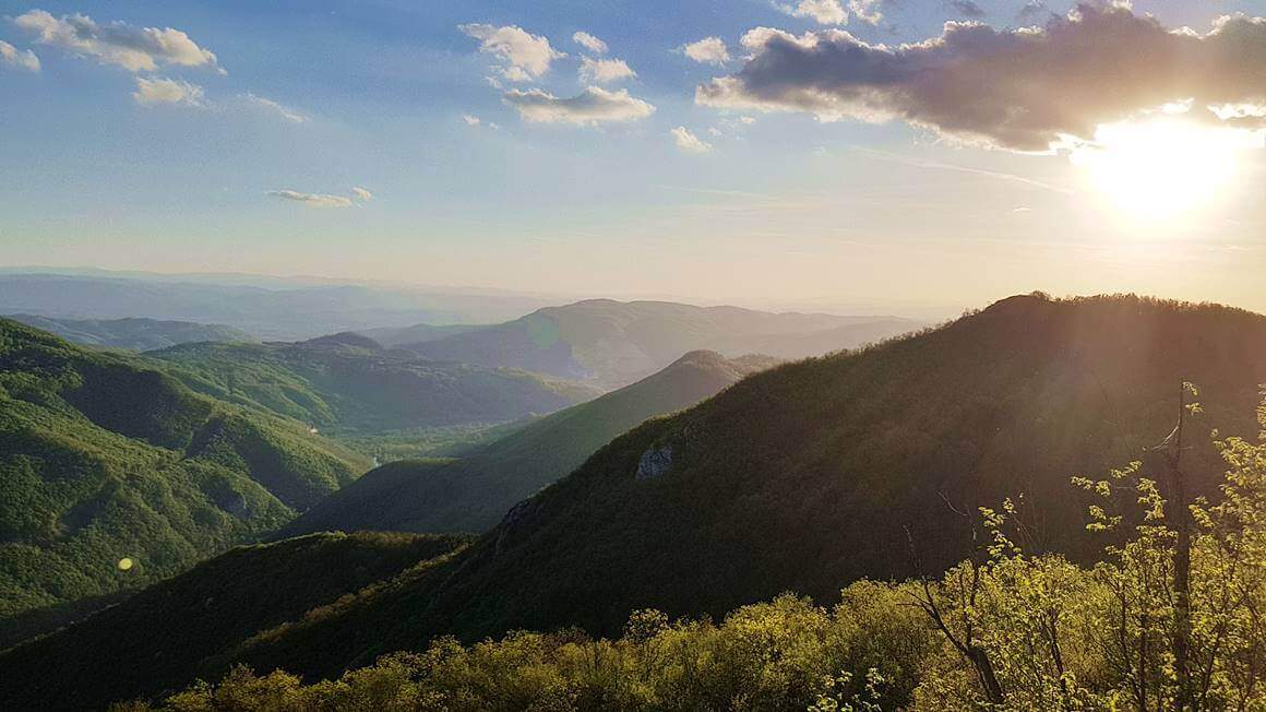 Ovcar-Kablar Gorge view sunset