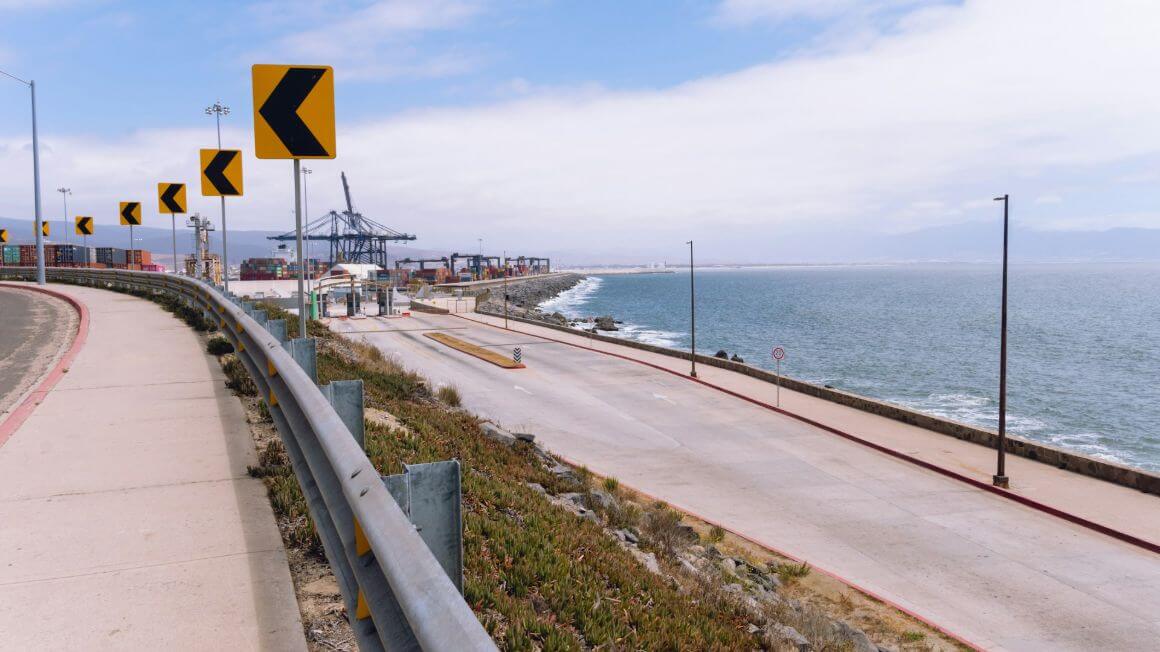 road with ocean and bridge in san miguel