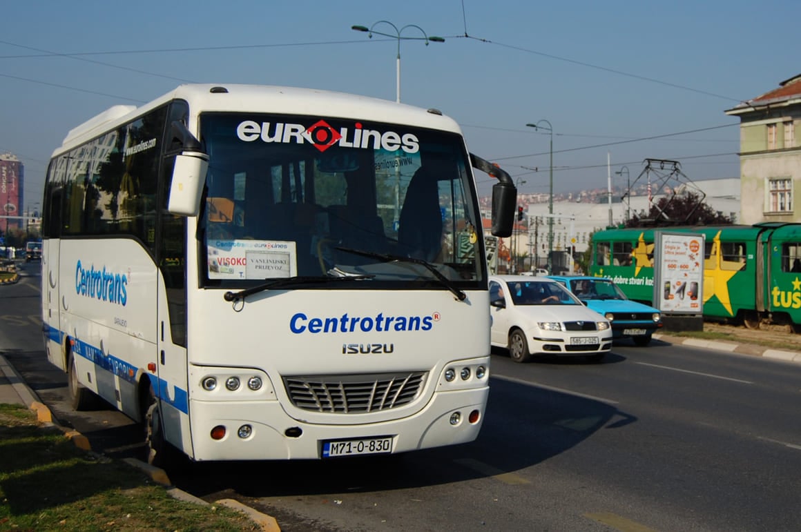 public bus in Bosnia