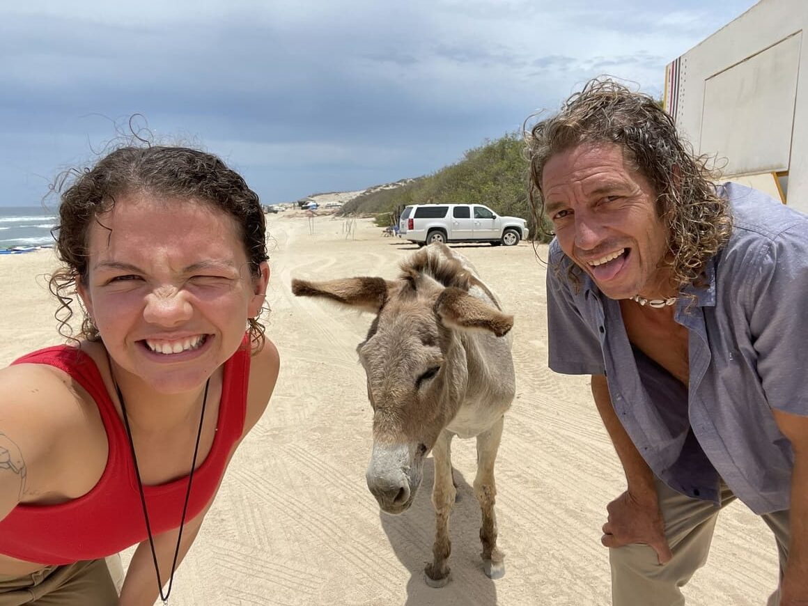 mexico baja selfie beach pony horse